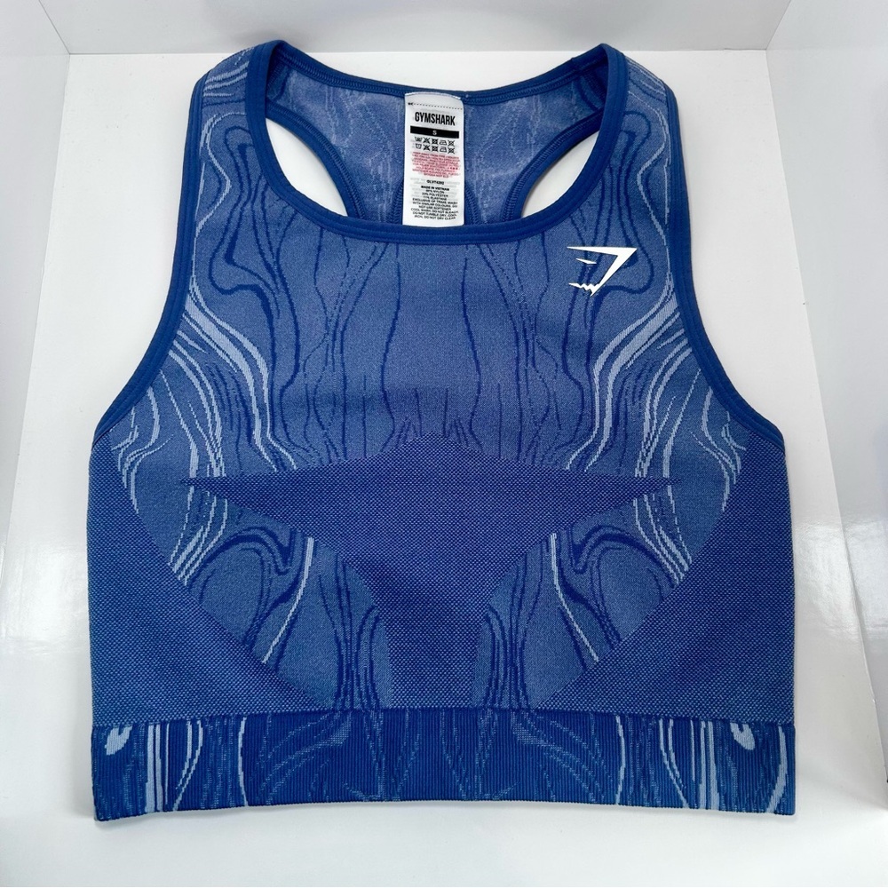 Gymshark Women’s Blue Sports Bra, Size Small, Like New Condition